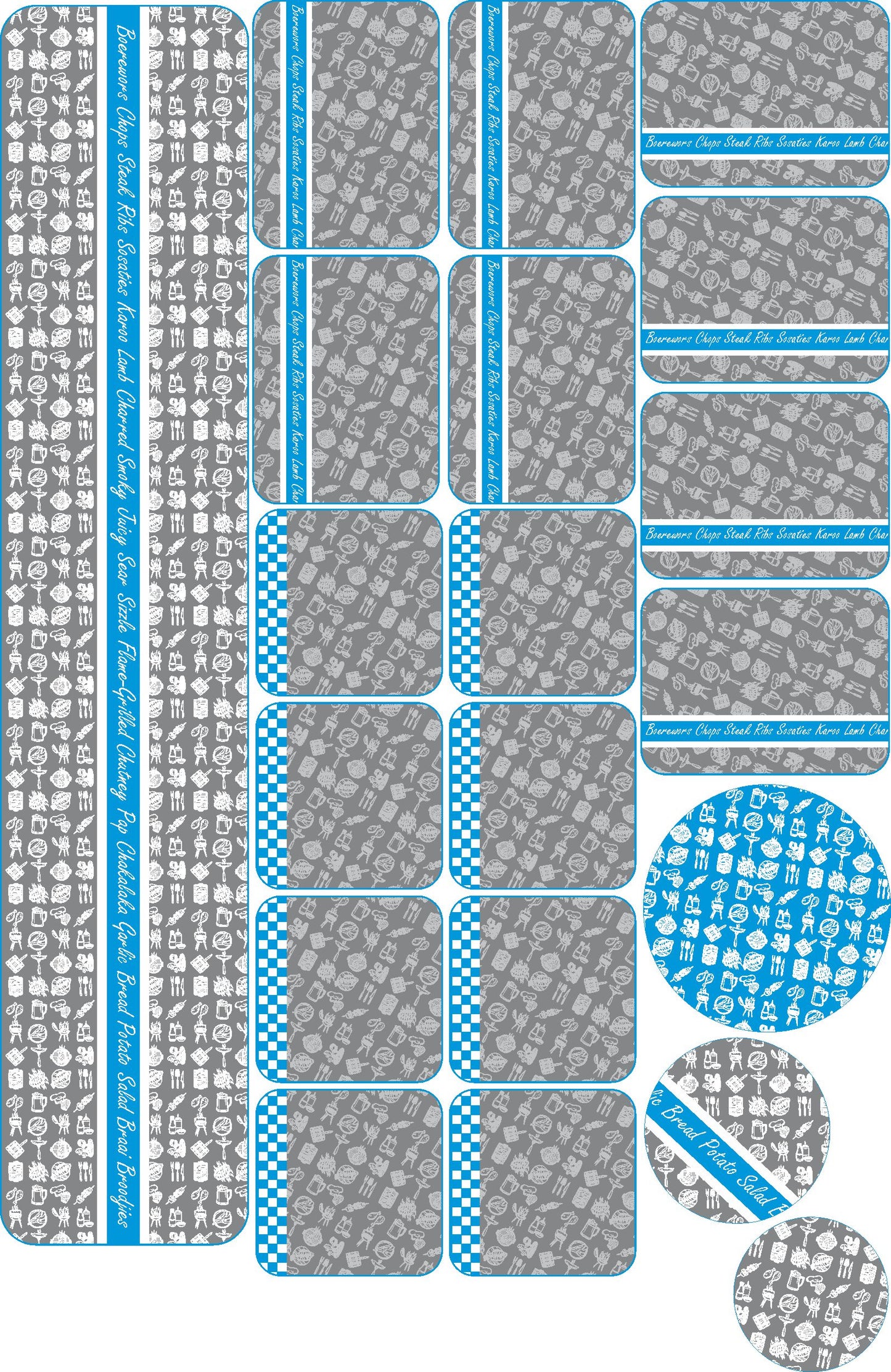 Braai Time Grey Placemats