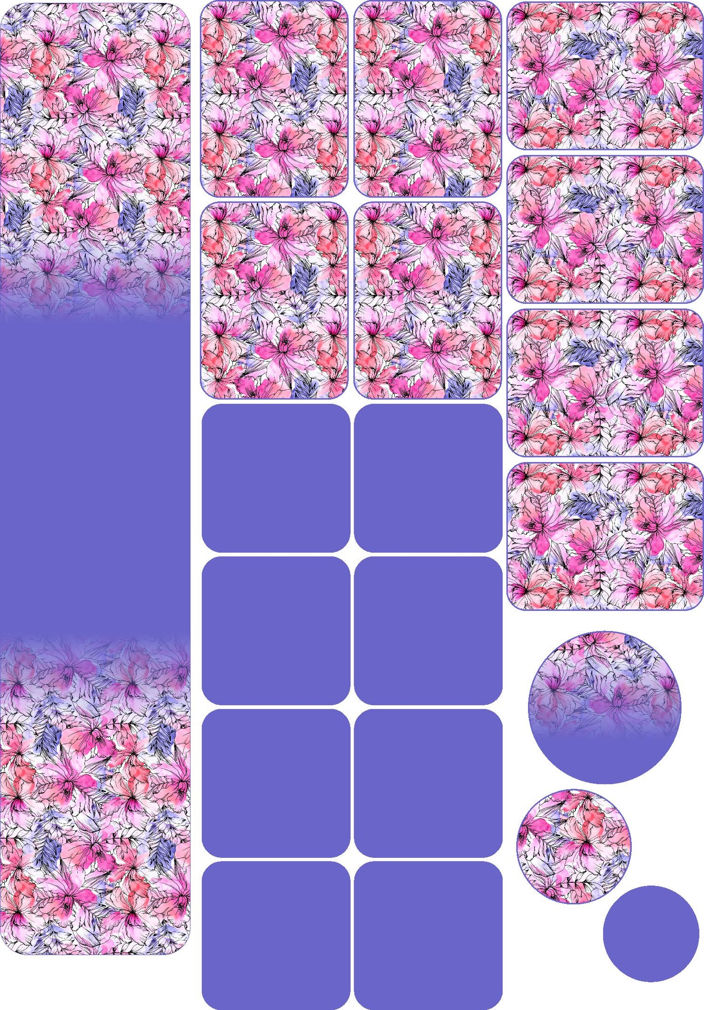 Floral Watercolour Table Runner