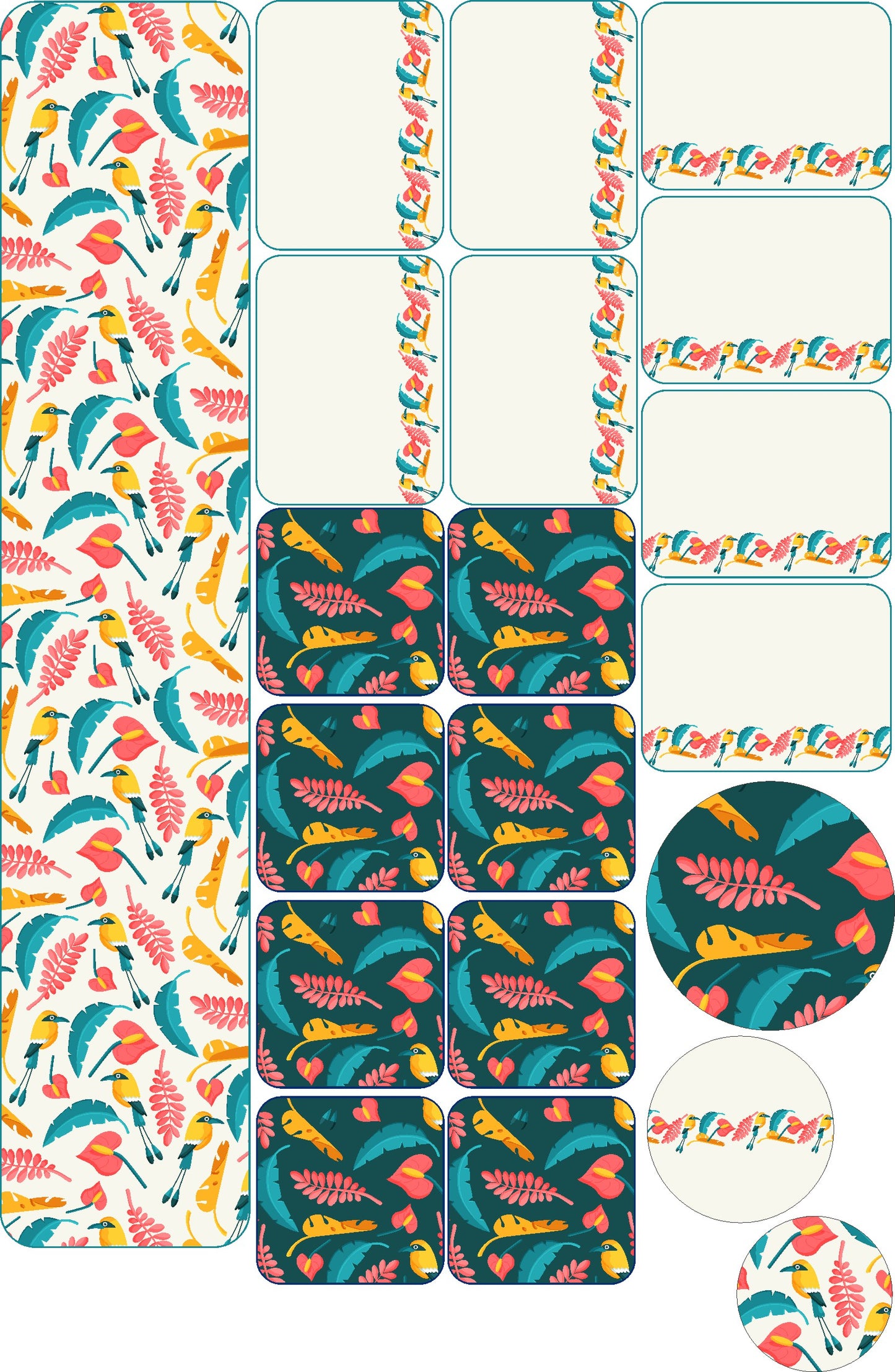 Summer Birds Table Runner