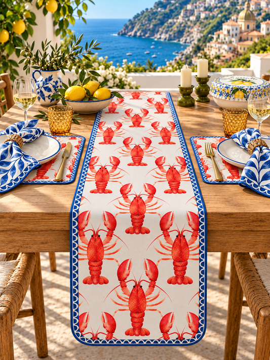 Amalfi Coast Aragosta Table Runner