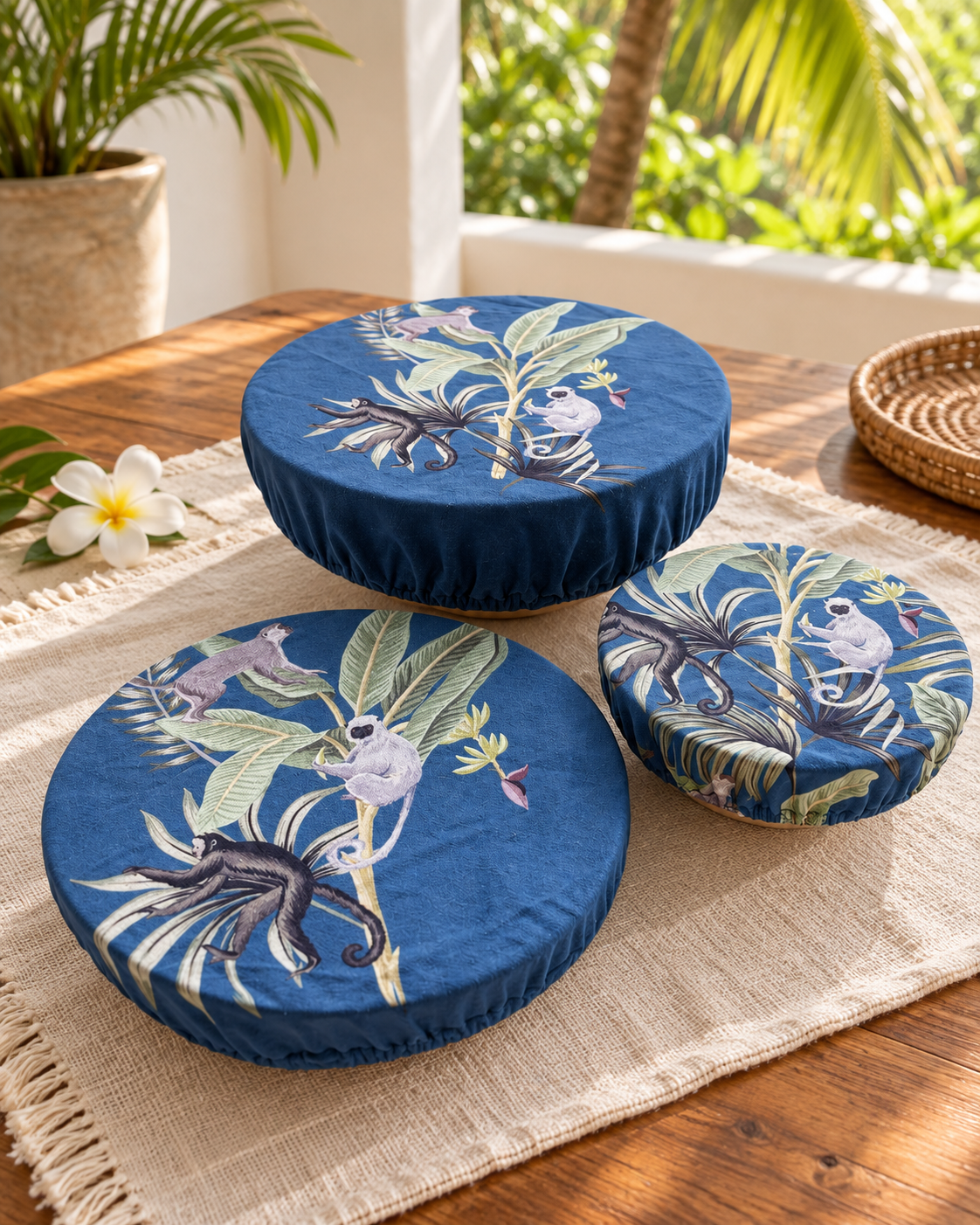 Monkey Palm (Deep Blue) Covers