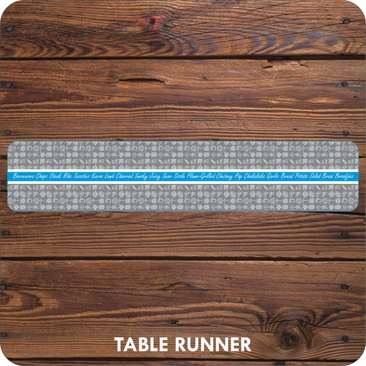 Braai Time Grey Table Runner