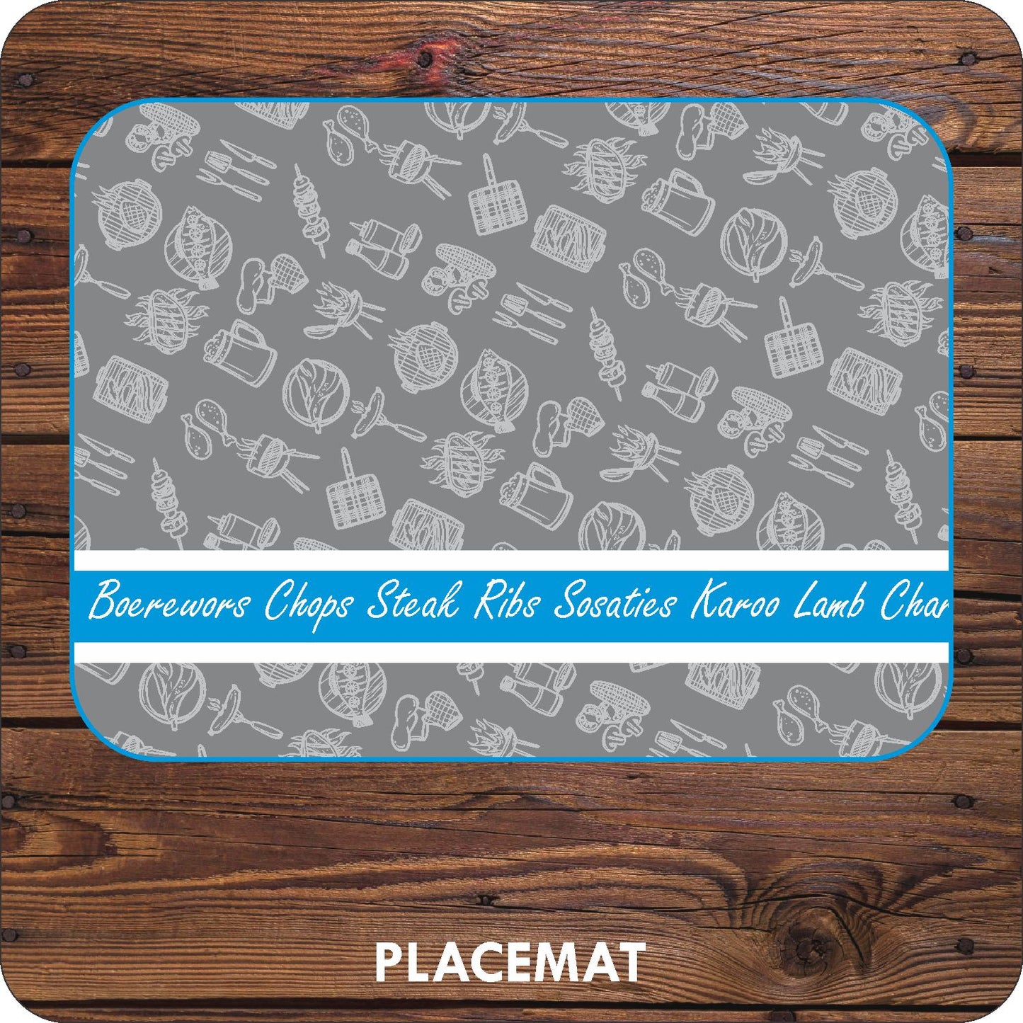 Braai Time Grey Placemats