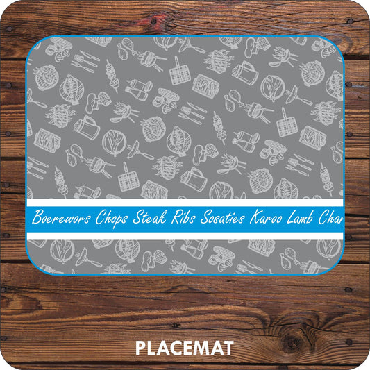 Braai Time Grey Placemats