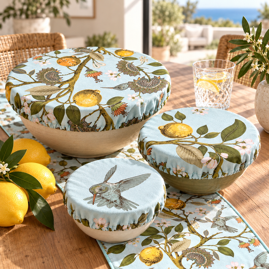 Lemon Birds Bowl Covers