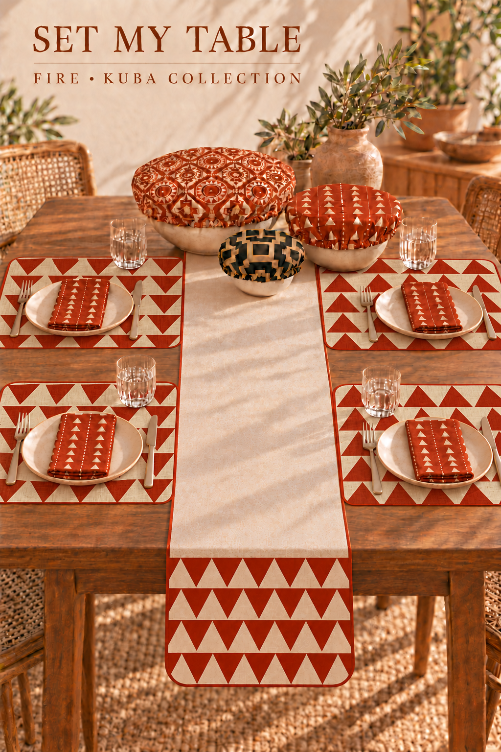 KUBA Fire Table Runner