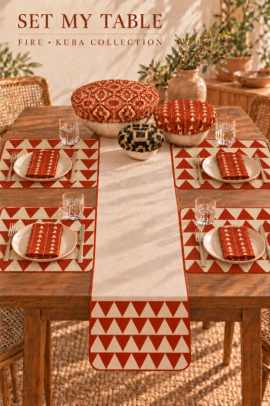 KUBA Fire Table Runner