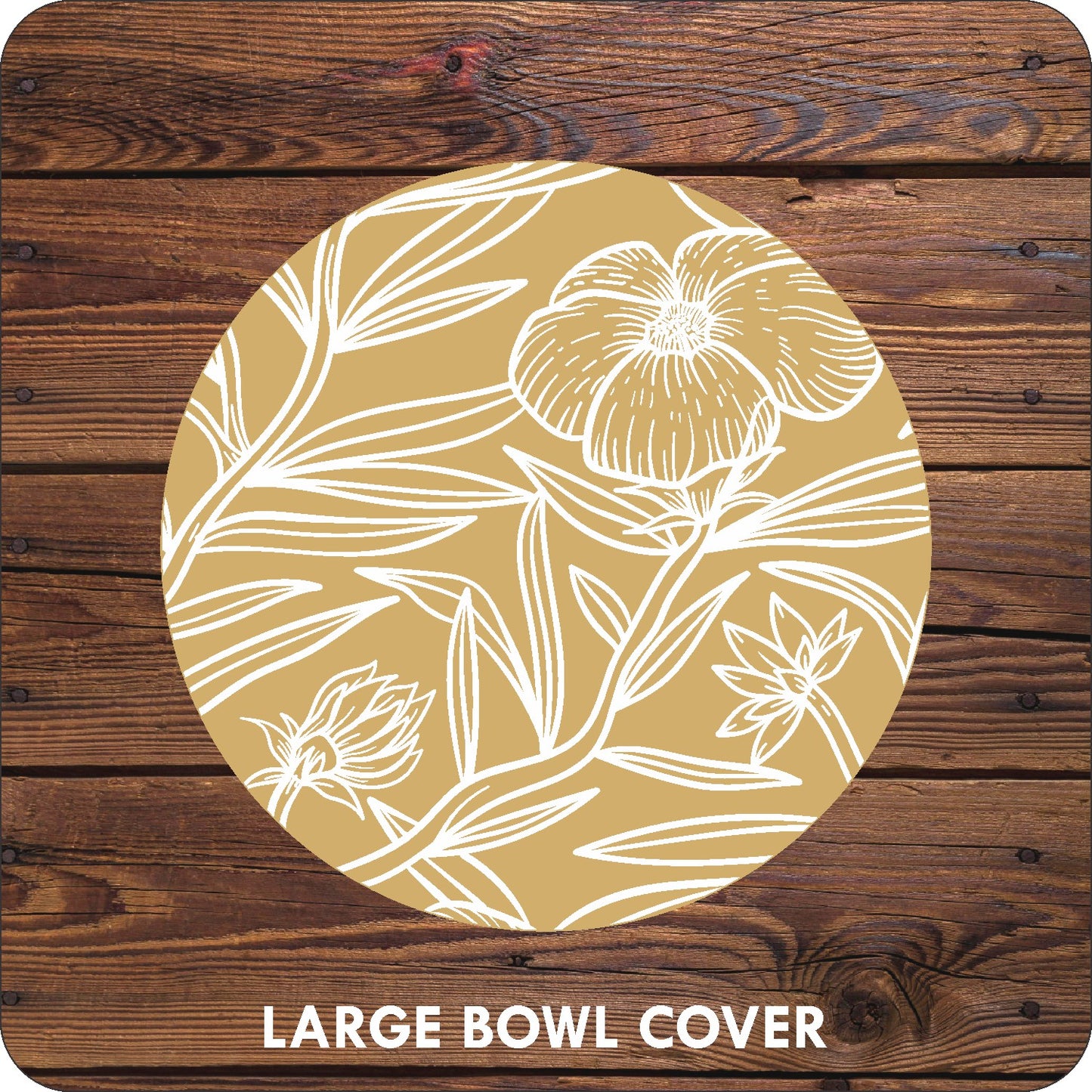 Golden Floral Bowl Covers