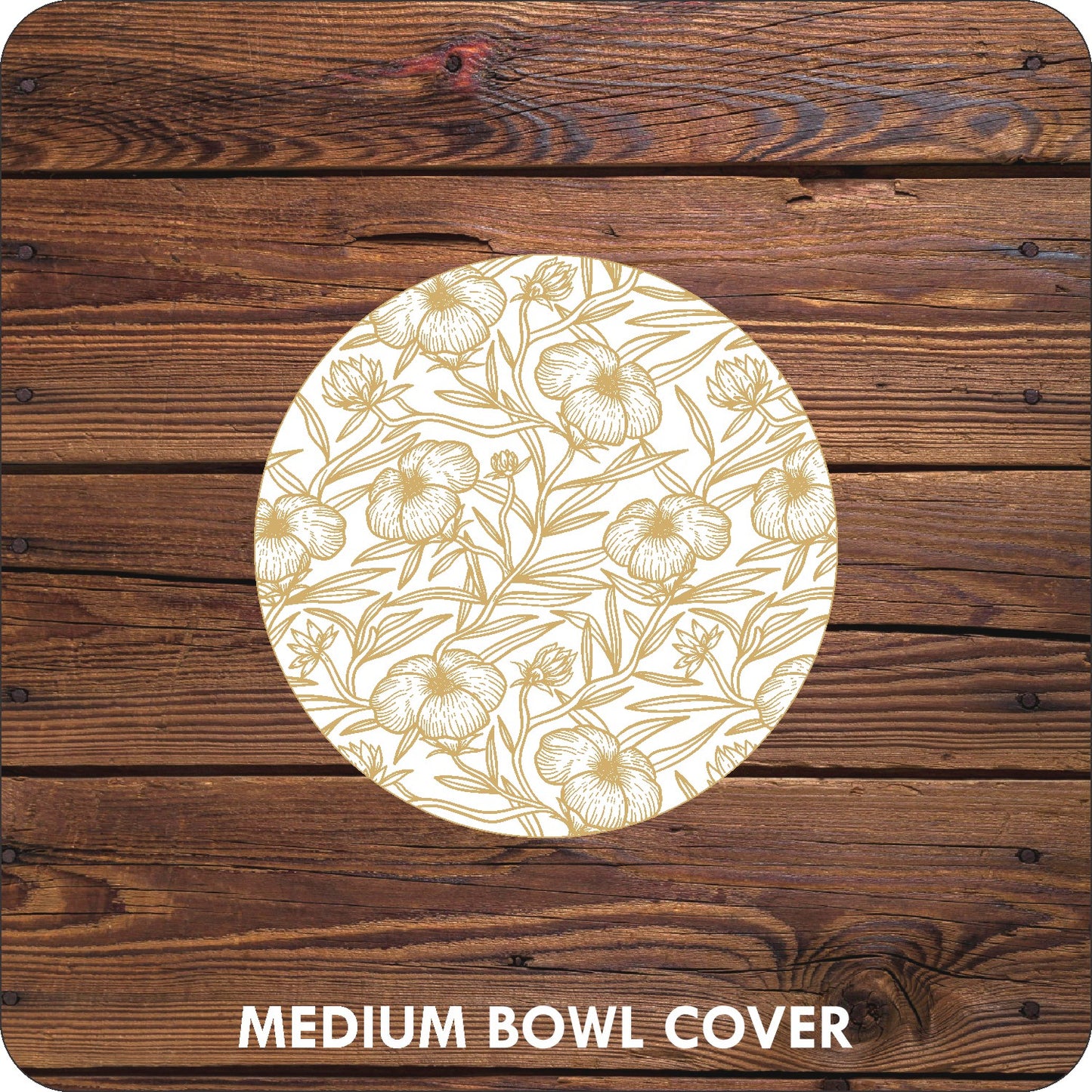 Golden Floral Bowl Covers