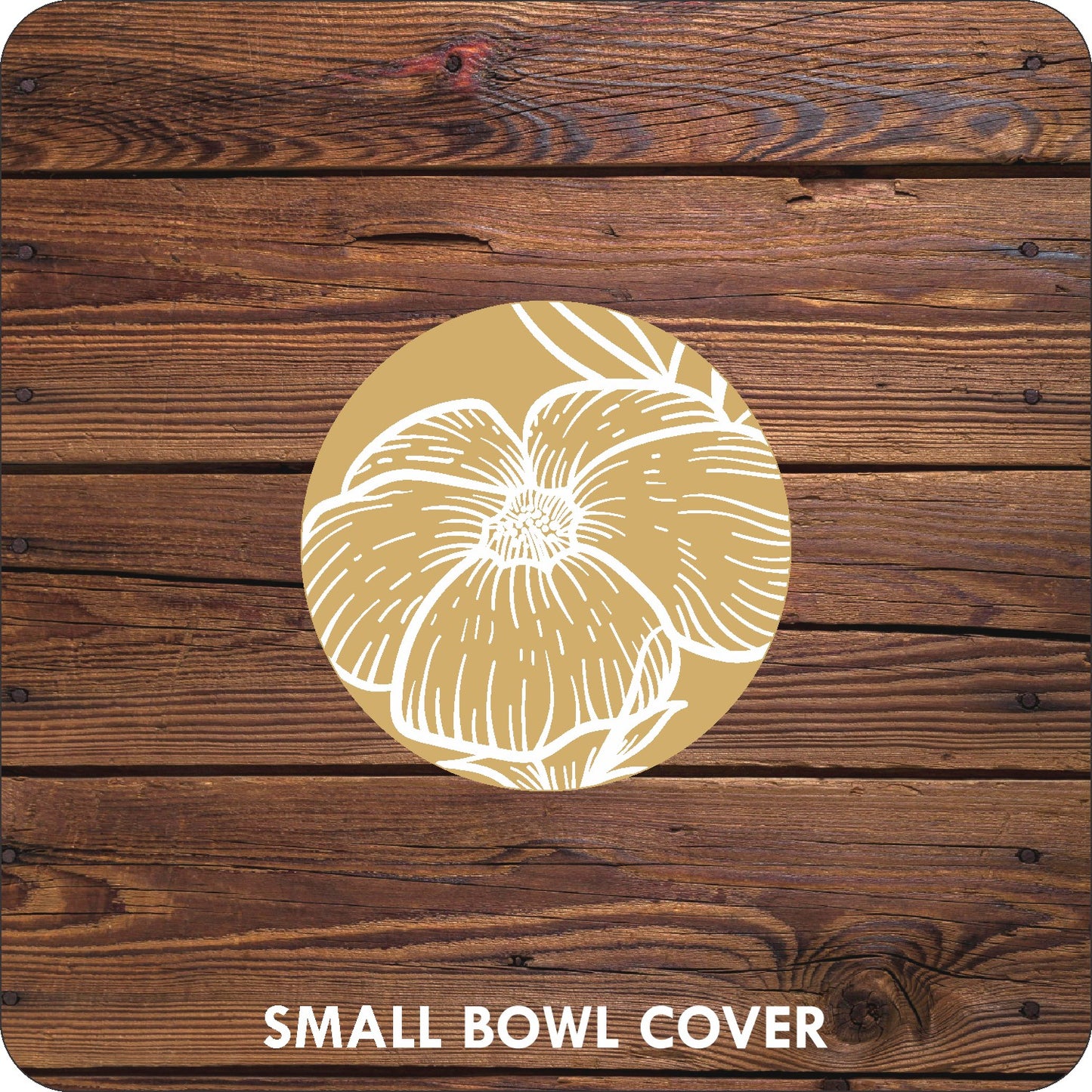 Golden Floral Bowl Covers