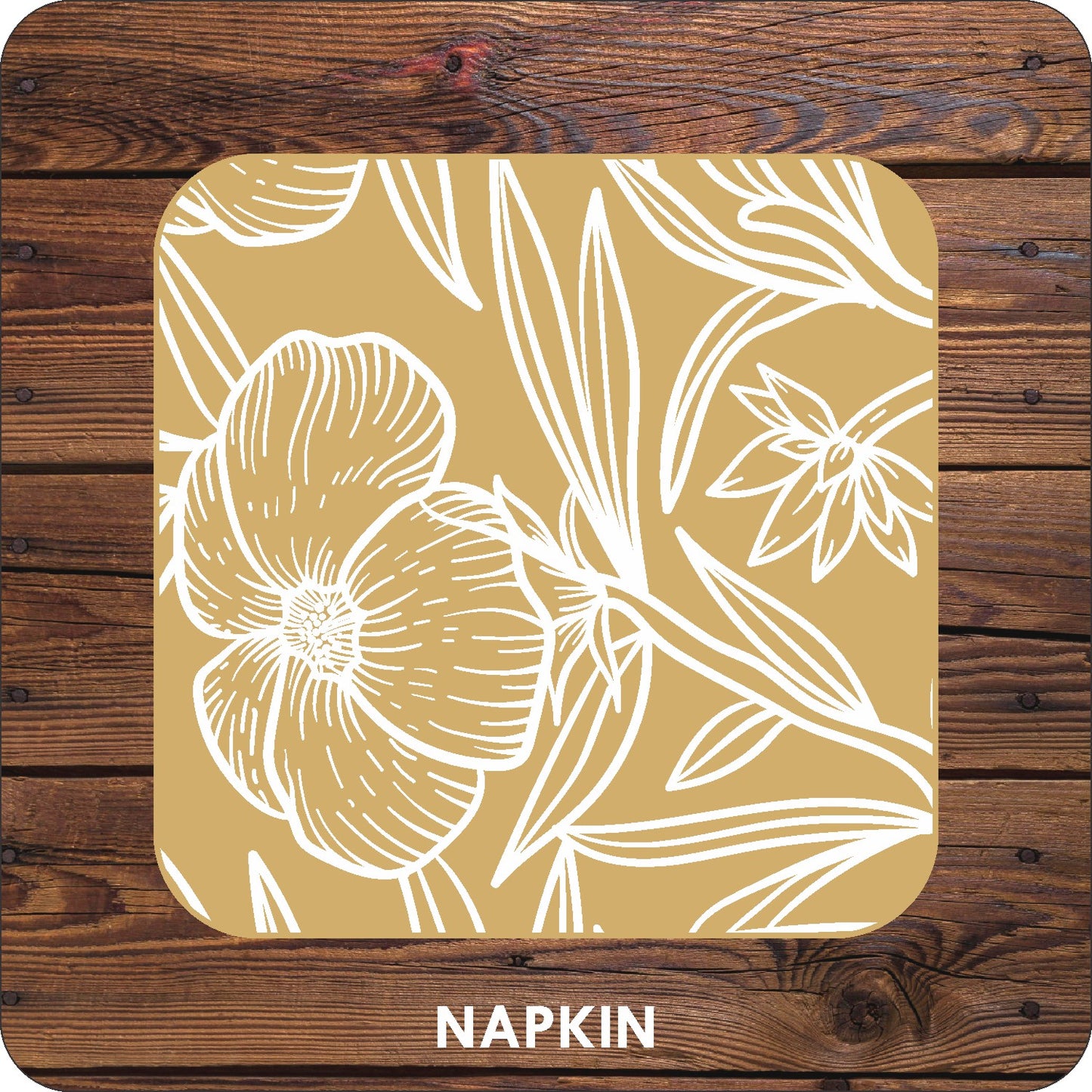 Golden Floral Table Set