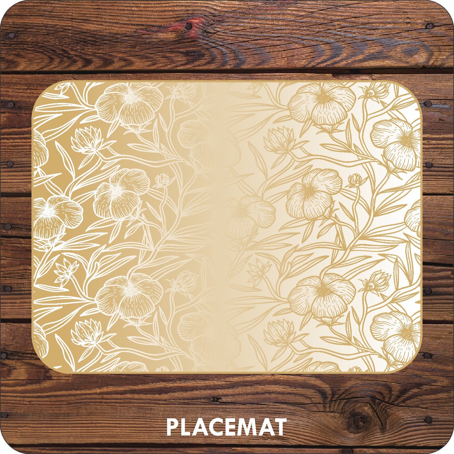 Golden Floral Table Set