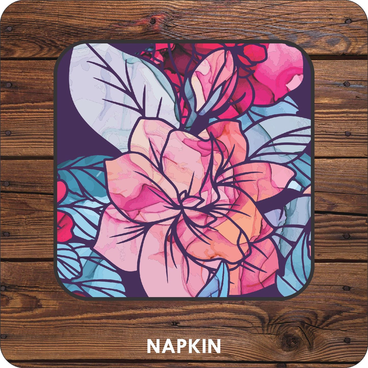 Purple Floral Napkins