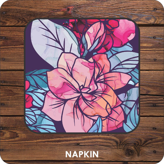 Purple Floral Napkins