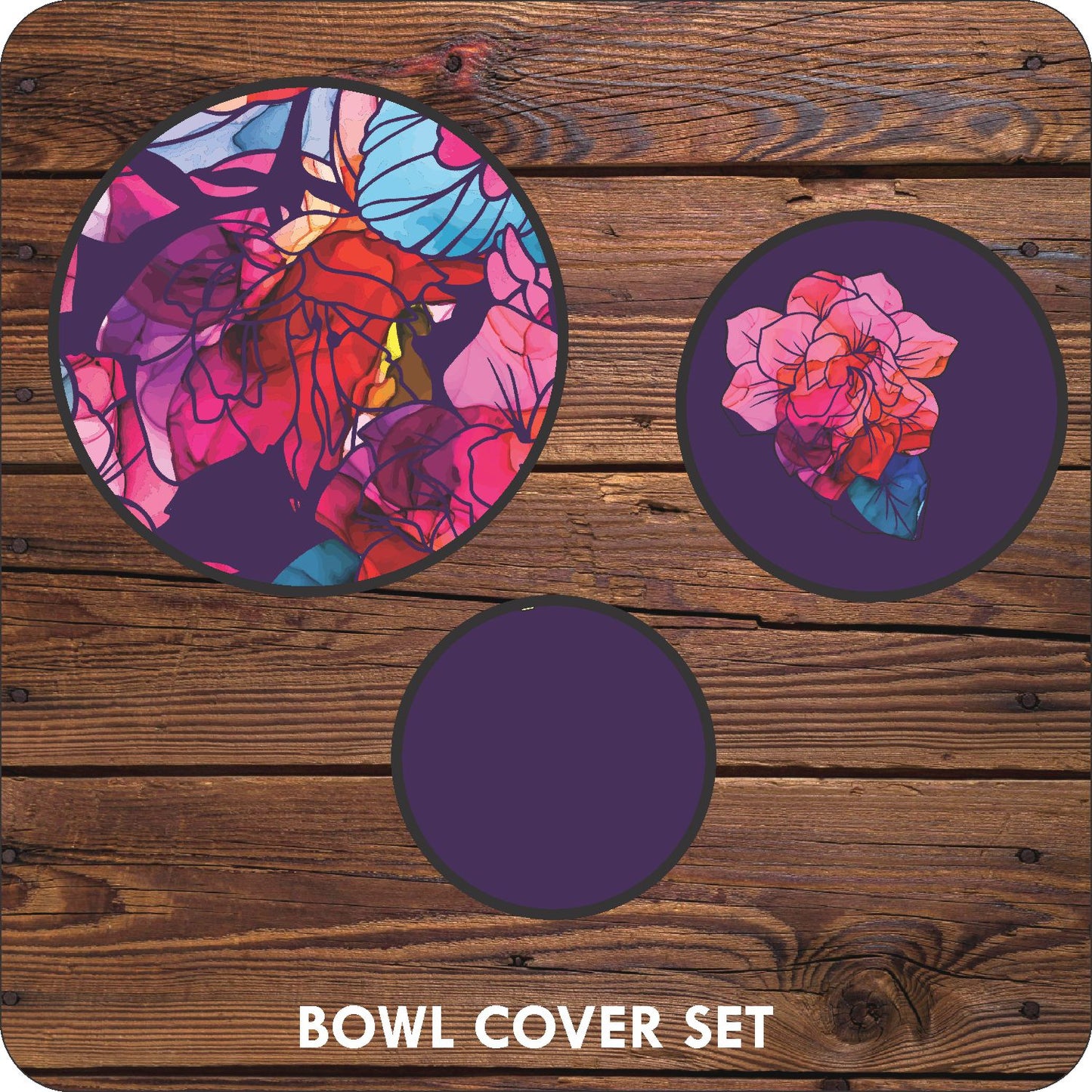 Purple Floral Table Set
