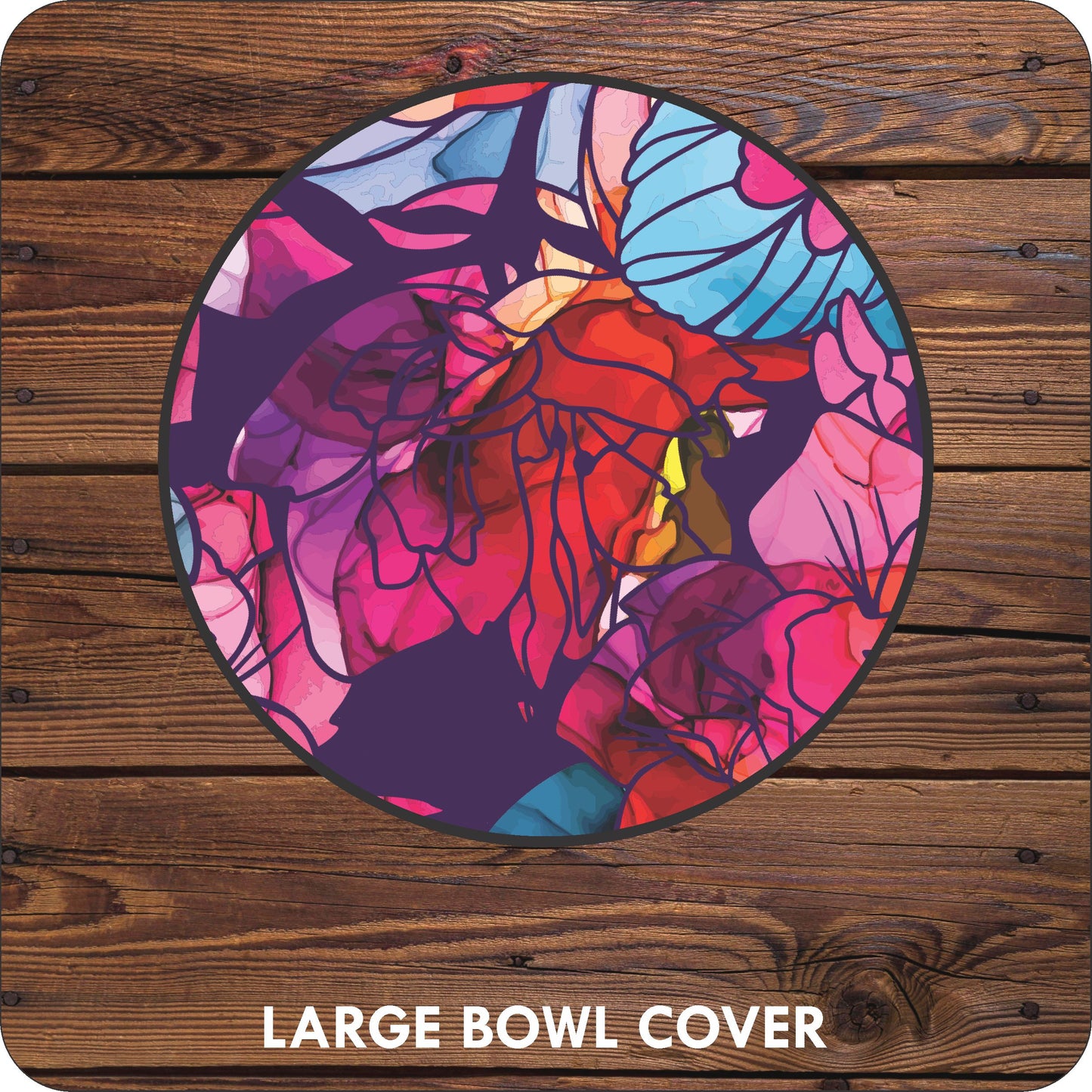 Purple Flower Bowl Covers