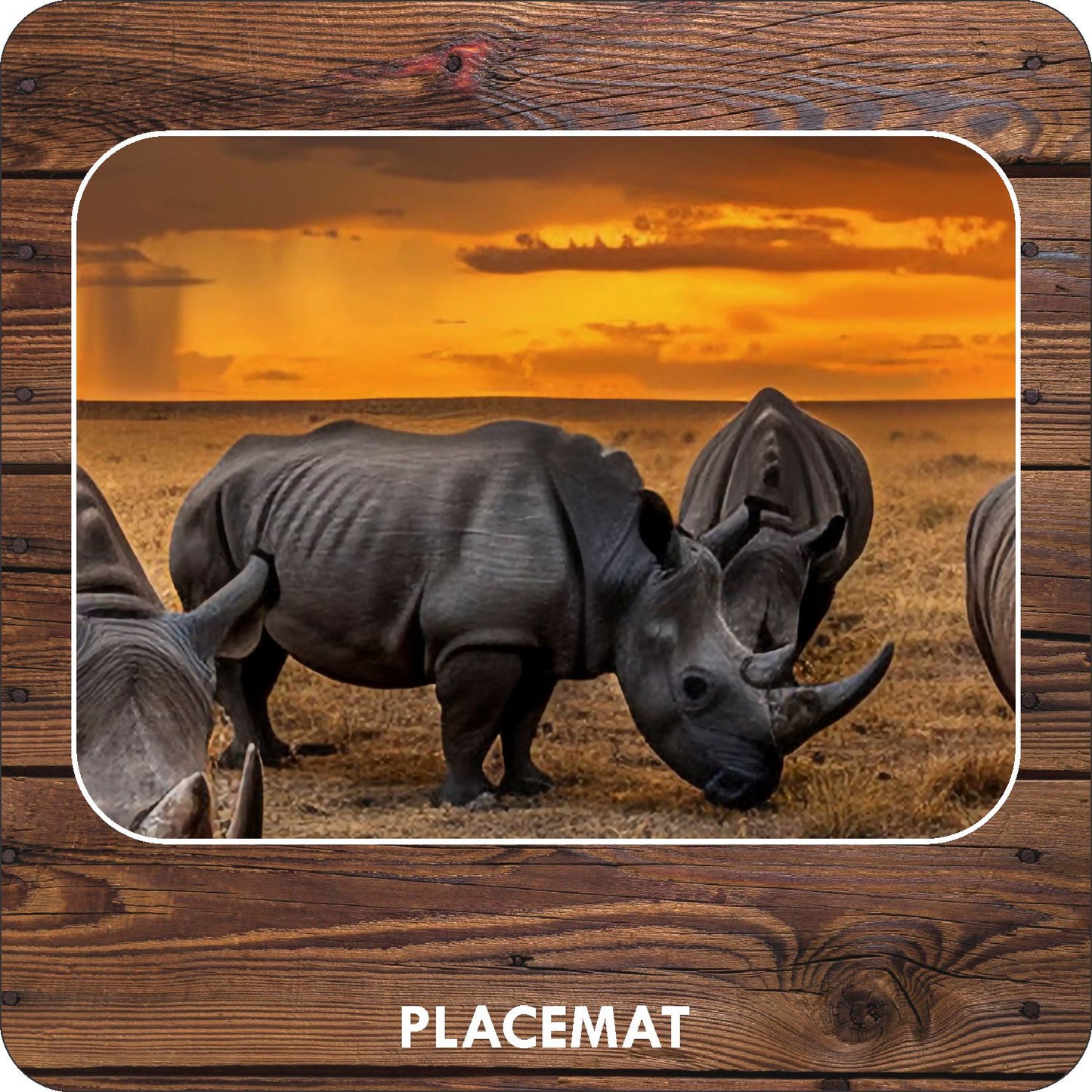 Rhino Sunset Placemats