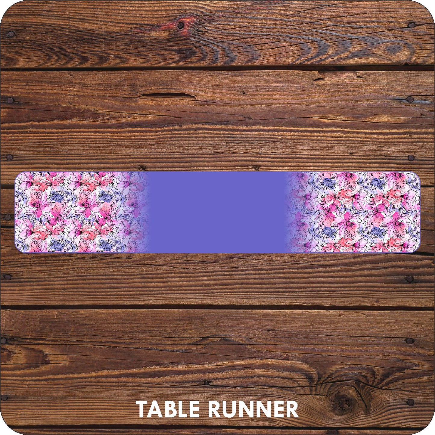 Floral Watercolour  Table Runner